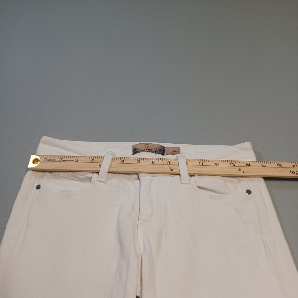 Paige Skyline Skinny Jeans White Denim Size 25 Made in USA Womens - Picture 4 of 15